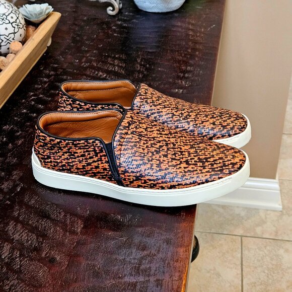 rag & bone Shoes - Rag & Bone Women's 'Kent' Tweed Print Leather Slip-Ons, Sz 9 (EU 39)